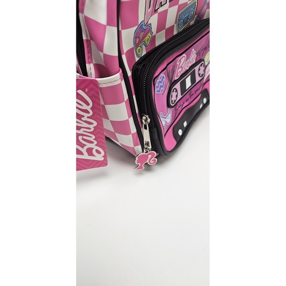 NWT Barbie Play My Music Women's 10.5" Mini Backpack Pink faux leather 10.5" - Picture 3 of 3